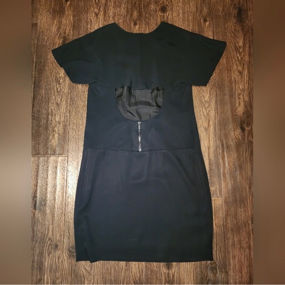 Chloé Little Black Dress Made in France Silk Shift Dress - Picture 9 of 10